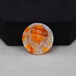 Natural Orange Calcite Round Cabochon 22x22mm 19.5ct - warm honey-orange - Pedra Gems.