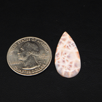 Natural Pink Natrolite (Thomsonite) Pear Cabochon 28x13x4mm 9.5ct - view 1 - Pedra Gems
