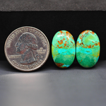 Mohave Mojave turquoise composite pair 20x13x3mm 14ct oval cabochon Kingman - photo 1