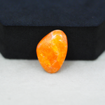 Natural Orange Calcite Trillion Cabochon 21x15mm 11.5ct - warm honey-orange - Pedra Gems.
