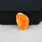 Natural Orange Calcite Trillion Cabochon 21x15mm 11.5ct - warm honey-orange - Pedra Gems.