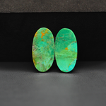 Mohave Mojave turquoise composite pair 22x11x3mm 11.5ct oval cabochon Kingman - photo 3
