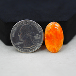 Natural Orange Calcite Oval Cabochon 22x14mm 11.5ct - warm honey-orange - Pedra Gems.