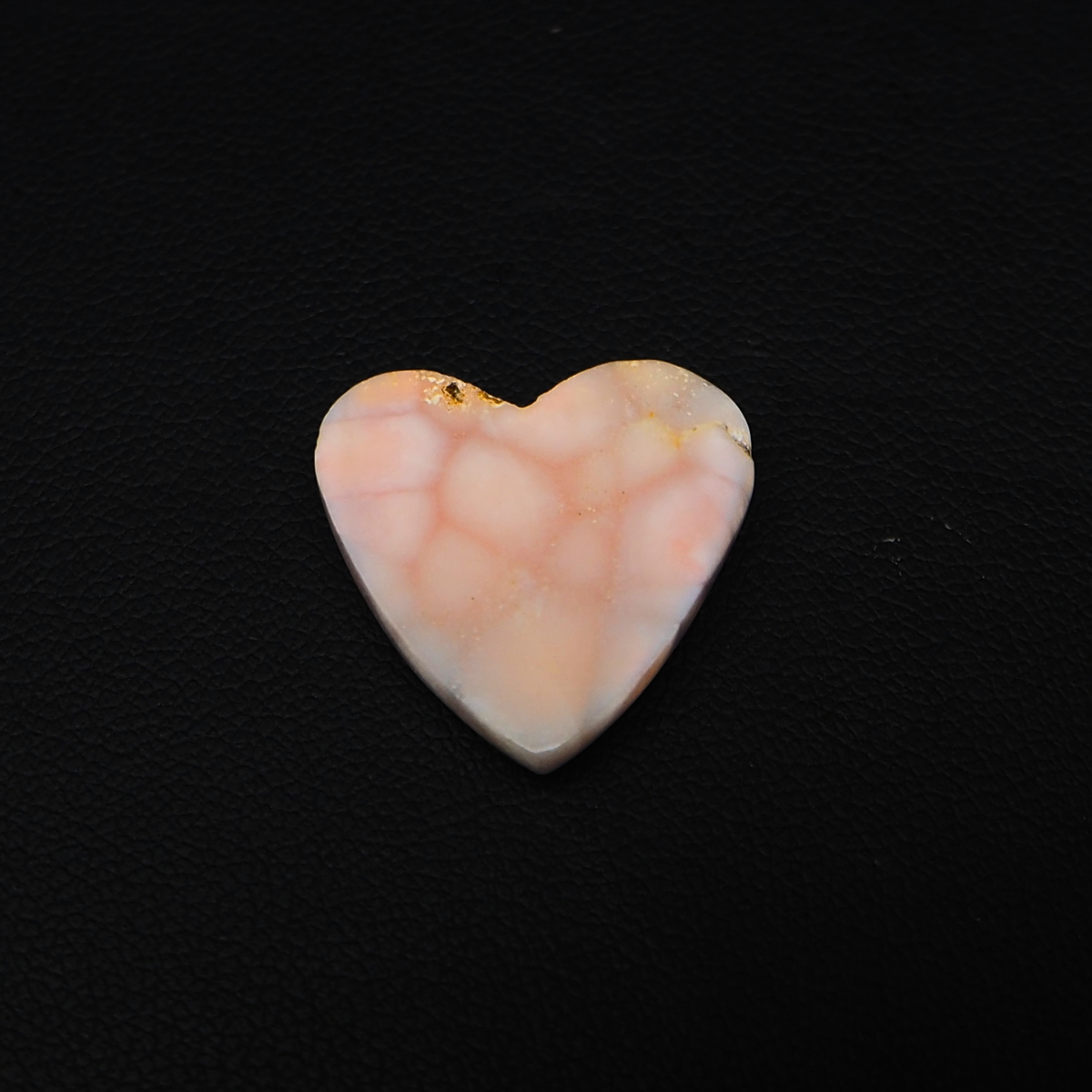 Natural Pink Natrolite (Thomsonite) Heart Cabochon 20x19x4mm 9.5ct - view 3 - Pedra Gems