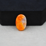 Natural Orange Calcite Oval Cabochon 18x12mm 8.5ct - warm honey-orange - Pedra Gems.