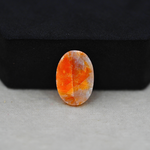 Natural Orange Calcite Oval Cabochon 18x12mm 8.5ct - warm honey-orange - Pedra Gems.
