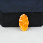 Natural Orange Calcite Oval Cabochon 19x11mm 6.5ct - warm honey-orange - Pedra Gems.