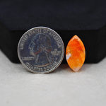 Natural Orange Calcite Marquise Cabochon 19x10mm 7ct - warm honey-orange - Pedra Gems.