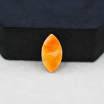 Natural Orange Calcite Marquise Cabochon 19x10mm 7ct - warm honey-orange - Pedra Gems.