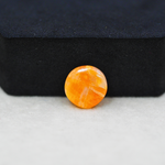 Natural Orange Calcite Round Cabochon 12x12mm 4.5ct - warm honey-orange - Pedra Gems.