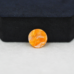 Natural Orange Calcite Round Cabochon 12x12mm 4.5ct - warm honey-orange - Pedra Gems.