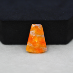 Natural Orange Calcite Freeform Cabochon 20x14mm 9ct - warm honey-orange - Pedra Gems.