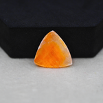 Natural Orange Calcite Trillion Cabochon 19x20mm 12.5ct - warm honey-orange - Pedra Gems.
