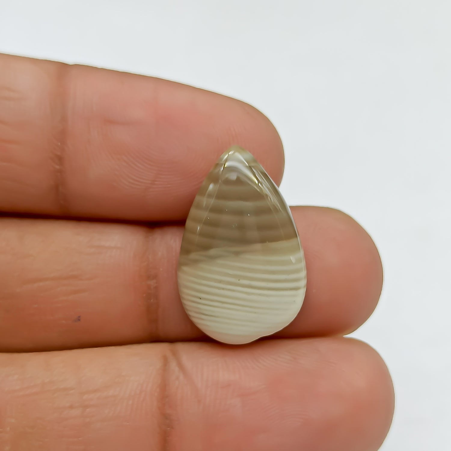Polish Flint Cabochon Pear Shape 23x15x5 MM PG-PF07