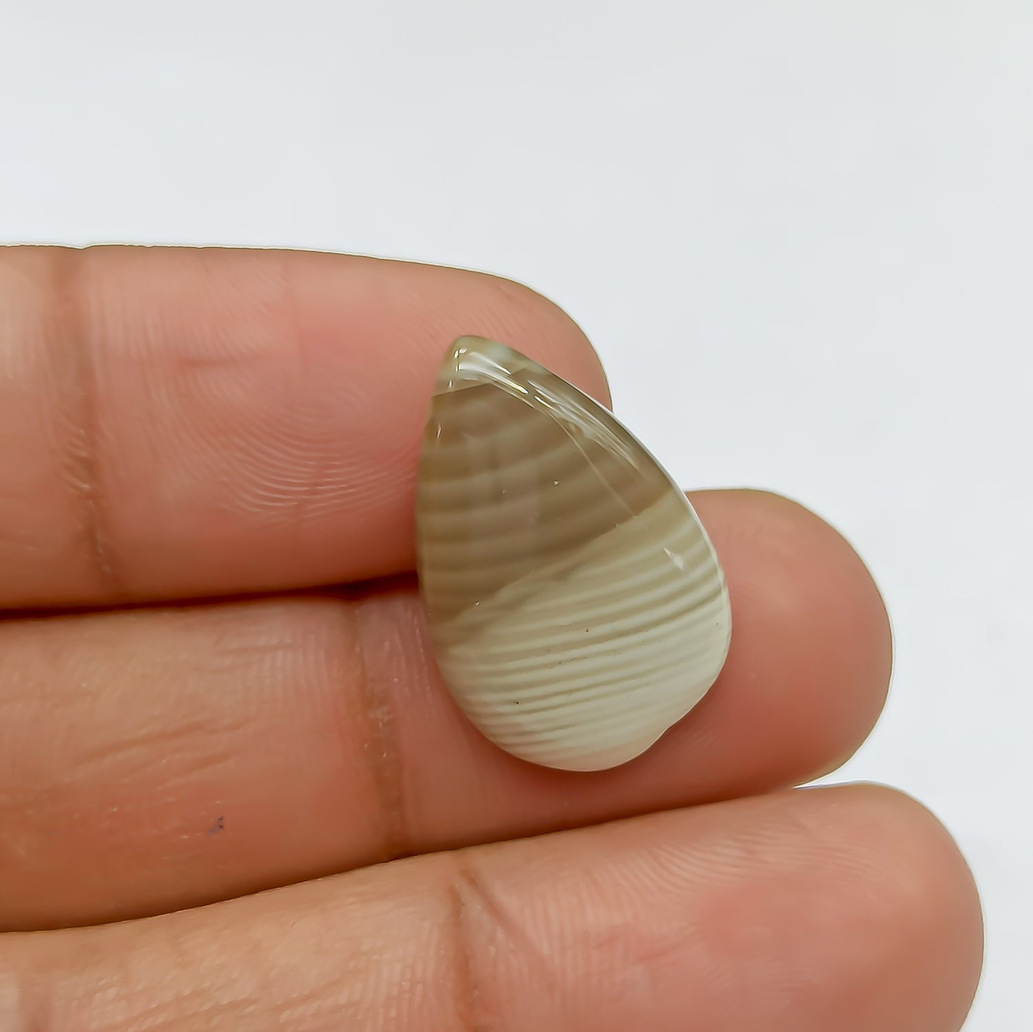 Polish Flint Cabochon Pear Shape 23x15x5 MM PG-PF07