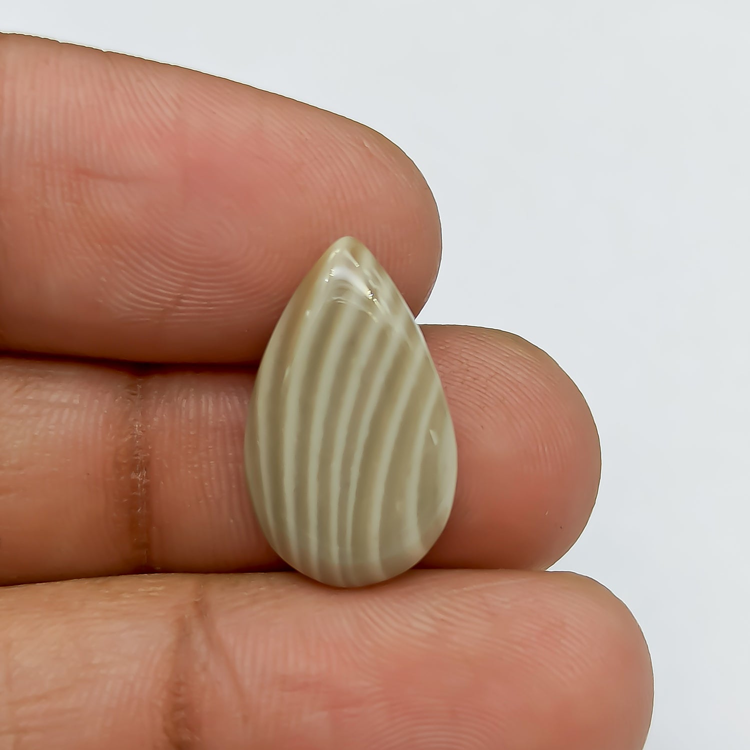 Polish Flint Cabochon Pear Shape 20x12x4 MM PG-PF012