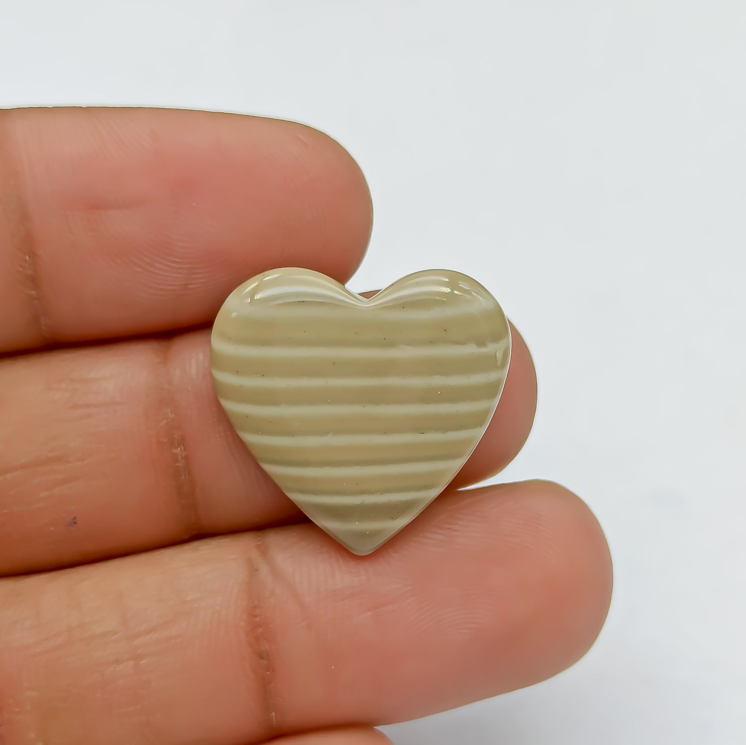 Polish Flint Cabochon Heart Shape 21x22x4 MM PG-PF013