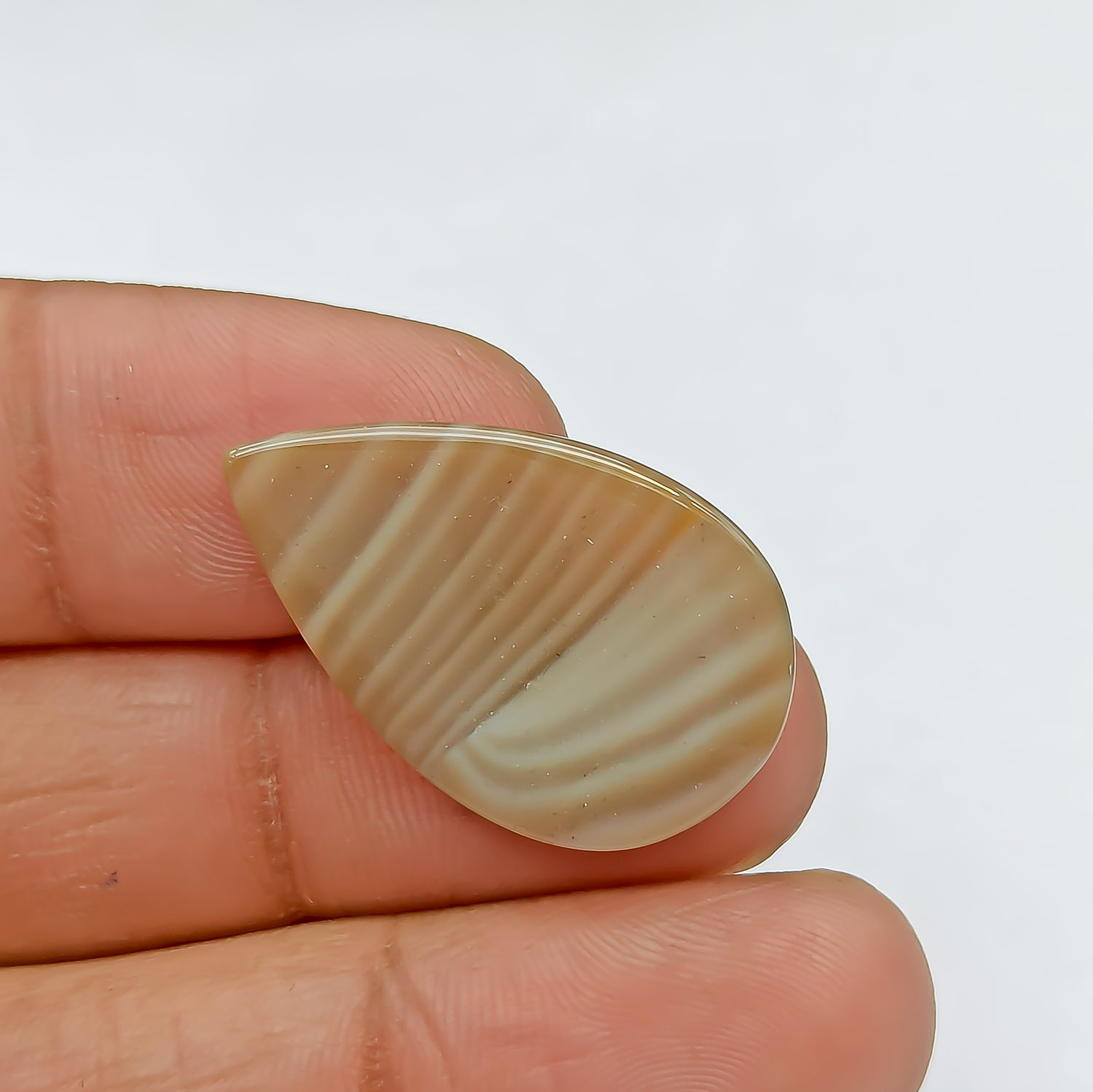 Polish Flint Gemstone Cabochon Pear Shape 29.66x18.61x2.01 PG-PF-0018